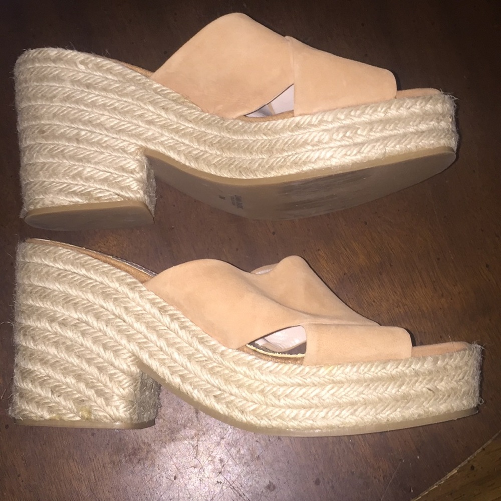 Zara Basic Collection Crossover Leather Wedge Sz 8 - image 7